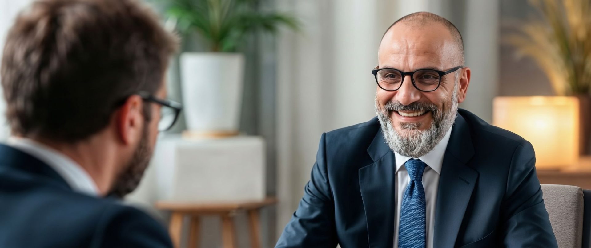 Abogado laboralista de P&GN Abogados atendiendo a un cliente en Madrid